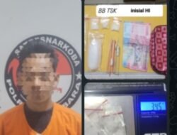 Jaringan Sabu Tanjung Tiram Dibongkar, 3,45 Gram Sabu Dibawa ke Polres Batubara