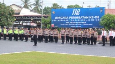 Upacara Harkitnas di Mapolres Batubara, Kapolres Ajak Perkuat Pesatuan