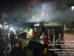 Tiga Rumah Sewa di Tebing Tinggi Ludes Terbakar, Polisi Selidiki Penyebab
