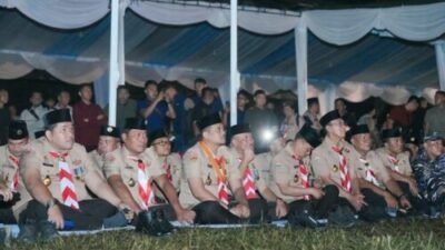 Bupati Asahan Motivasi Kontingen Upacara Api Unggun Jamdasu XI Sumut