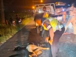 Pengendara Honda CBR Tewas Tabrak Supra X di Jalinsum Batubara