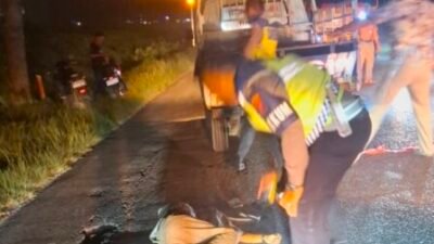 Pengendara Honda CBR Tewas Tabrak Supra X di Jalinsum Batubara
