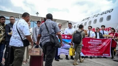 Penerbangan Perdana Wings Air Rute KNO-Madina Diresmikan Gubernur Sumut 