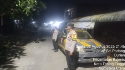 Ciptakan Malam Aman, Polres Tebing Tinggi Intensifkan Patroli
