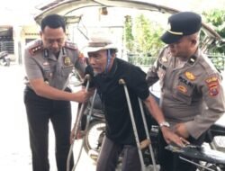 Tak Hanya Jaga Keamanan, Kapolres Batubara Bantu Lansia Disabilitas