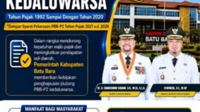 Kabar Baik Warga Batubara, Piutang PBB-P2 1992–2020 Bakal Dihapus