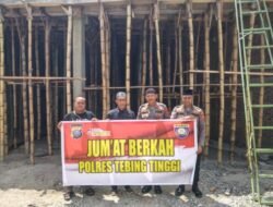 Polres Tebing Tinggi Salurkan Bantuan Untuk Masjid Raya Nur Addin