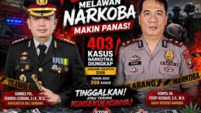 403 Kasus Narkoba Diungkap, Polresta Deli Serdang Akan Kejar Sampai Akar