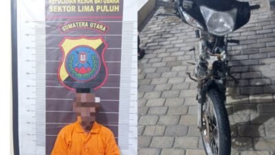 Berakhir di Sel Tahanan, Pencuri Motor Milik Nelayan Dibekuk Polisi Batubara