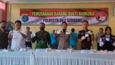 Polresta Deli Serdang Musnahkan 1,2 Kg Sabu, Klaim Selamatkan 5.304 Jiwa