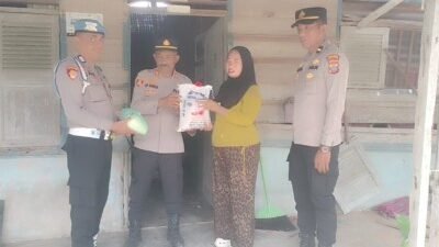 Angin Kencang Rusak Empat Rumah di Batubara, Polsek Medang Deras Bantu Korban