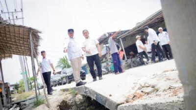 Banjir Gambus Laut, Jembatan Guntung Rusak, Pemkab Batubara Lihat Yang Terdampak