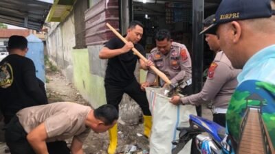 Kapolres Batubara Gotong Royong Massal di Tanjung Tiram
