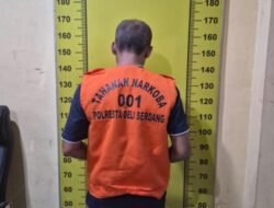 Satnarkoba Deli Serdang Tangkap Pengedar Sabu di Pagar Merbau