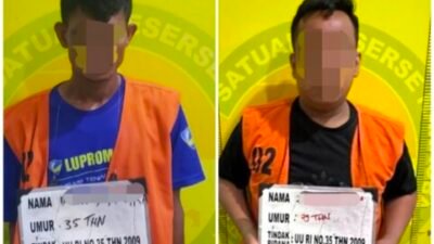 Dua Pria Diciduk Polresta Deliserdang di Tanjung Morawa, 15 Paket Sabu Disita