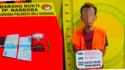 Diduga Edarkan Sabu, Pria Ini Diciduk Satnarkoba Deliserdang di Namorambe