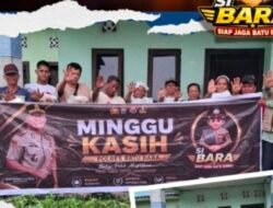 Polres Batubara Bagi Sembako, Edukasi Narkoba dan Jaga Ibadah
