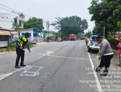 Pengendara Septor Tabrak Truk, Polres Tebing Tinggi Indetifikasi Kecelakan