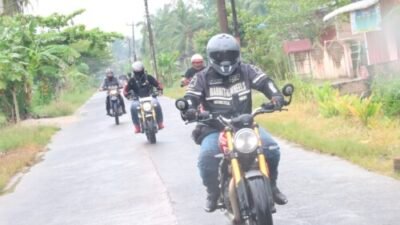 Pejabat Polda Sumut Sambang Kamtibmas Naik Motor Susuri Batubara