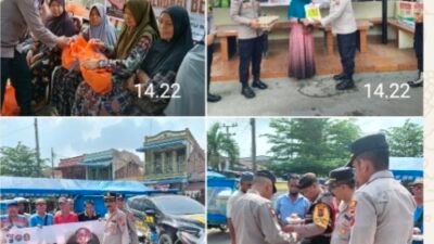 Polres Batubara Dengar Keluhan Warga, Bagikan Sembako
