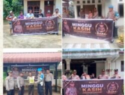 Polres Batubara Bagikan Sembako di 5 Lokasi dan Ajak Warga Perangi Narkoba