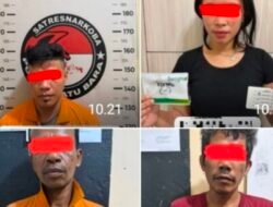 Polres Batubara Amankan 17,75 Gram Sabu dan 4 Orang di Nibung Hangus